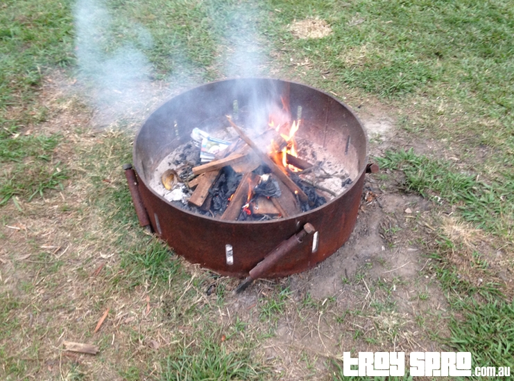 Fire Ring at Galstonbury Creek Camping Area
