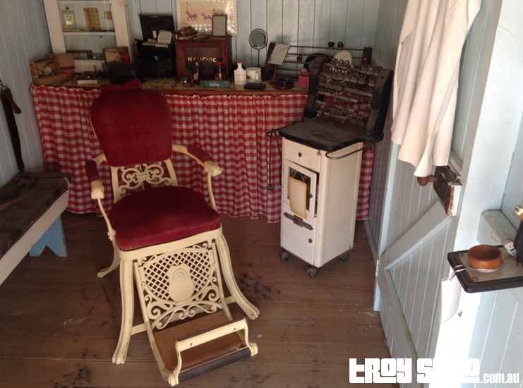Old Barbers Chair at the Miles Historical Museum