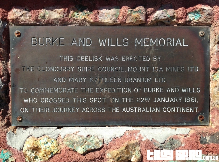 Burke and Wills Memorial Plaque
