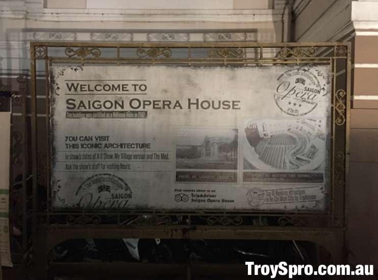 Front Sign Saigon Opera House Municipal Theatre Ho Chi Minh City