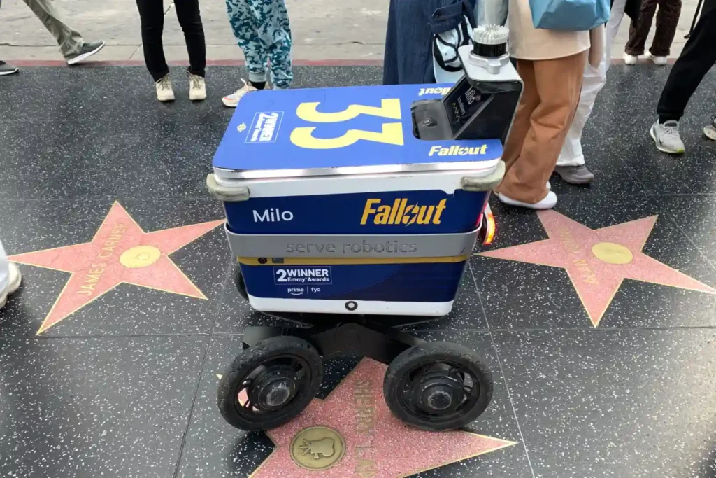 Automated Snack Robot on Wheels Chinese Theatre One Day in LA