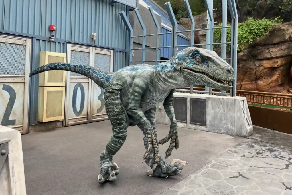 Blue the female Velociraptor Jurassic Park Universal Studios Hollywood